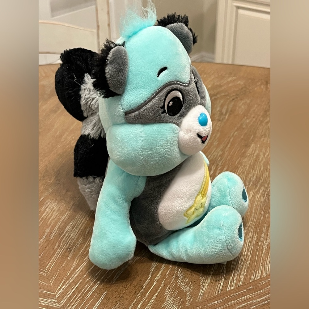 Wish Bear Care Bear Plush Racoon Basic Fun 9” Basic Fun 2022 - Picture 3 of 7